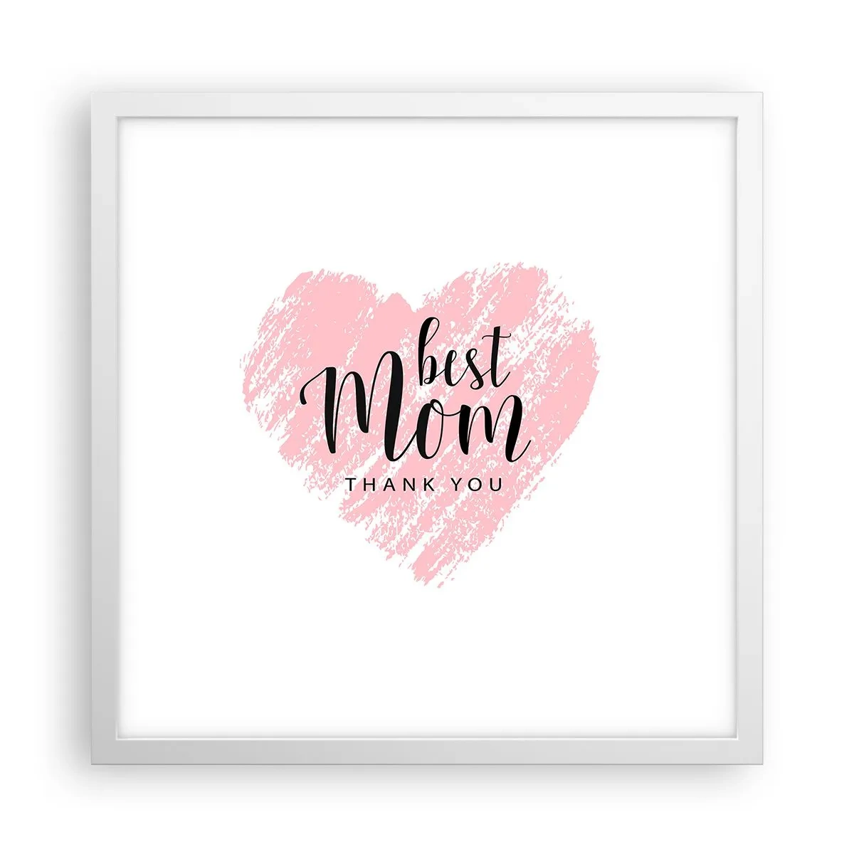 Poster in einem weißen Rahmen - Immer der richtige Moment - 40x40 cm