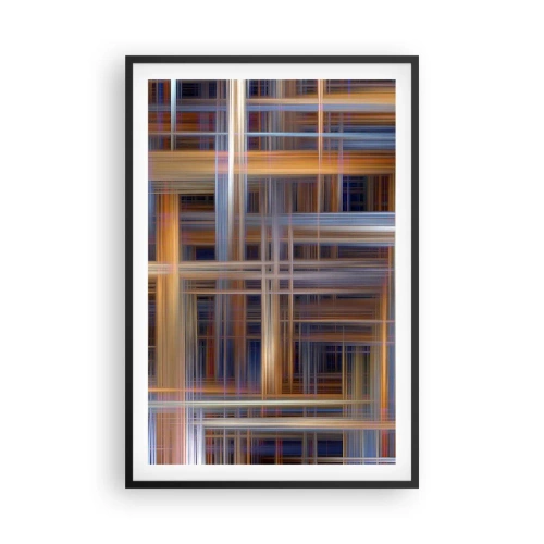 Poster in einem schwarzem Rahmen - Aus Licht gewebt - 61x91 cm