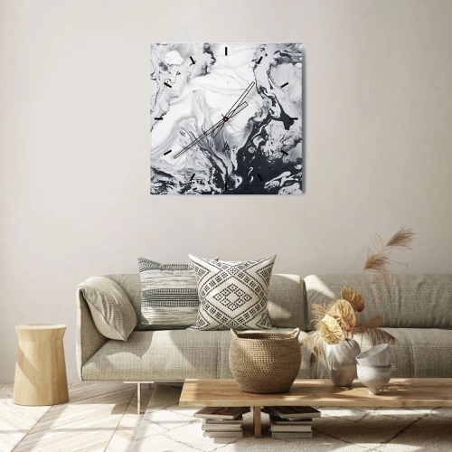 Wanduhr - Glasuhr - Das Innere der Erde - 30x30 cm