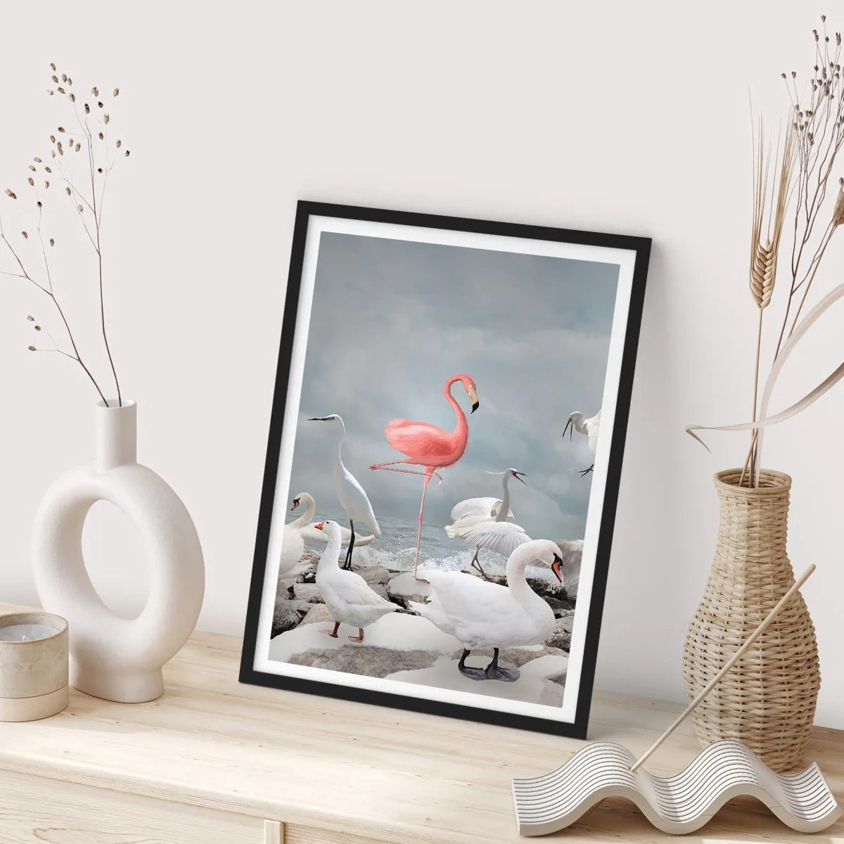 Poster in einem schwarzem Rahmen - Wie kam ich hier hin? - 61x91 cm