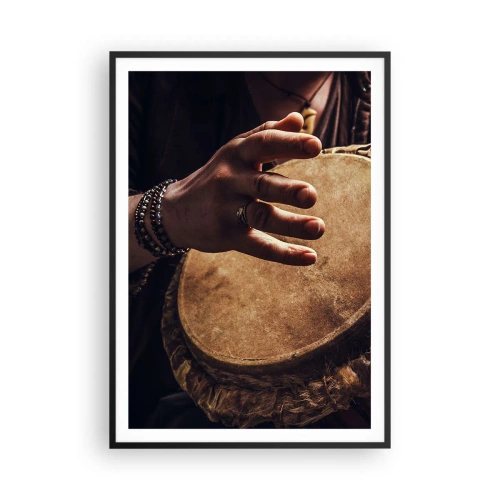 Poster in einem schwarzem Rahmen - Im Rhythmus des Herzens - 70x100 cm