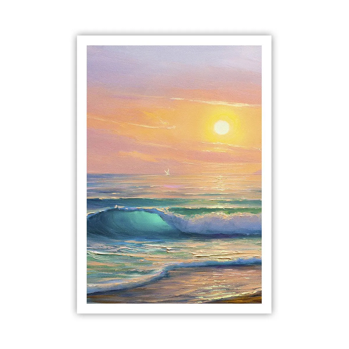 Poster - Ein türkisfarbenes Lied der Wellen - 70x100 cm