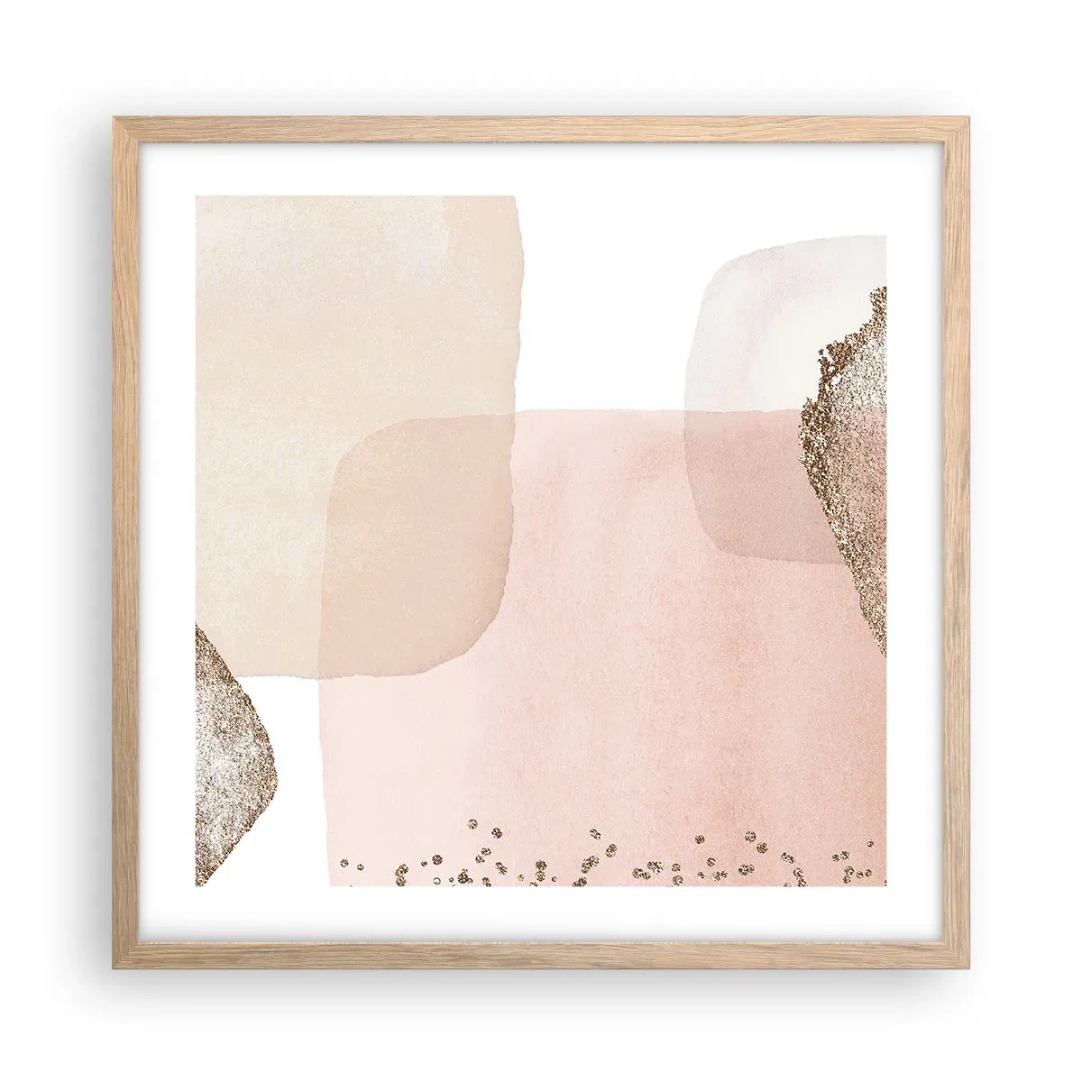 Poster in einem Rahmen aus heller Eiche - Ein Blick durch die Farbe - 50x50 cm