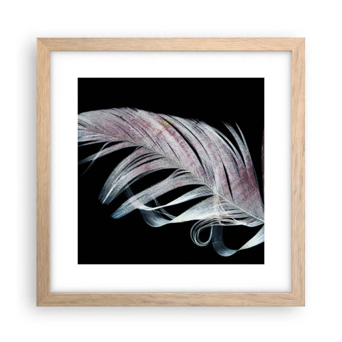 Poster in einem Rahmen aus heller Eiche - Denke an Berührung - 30x30 cm