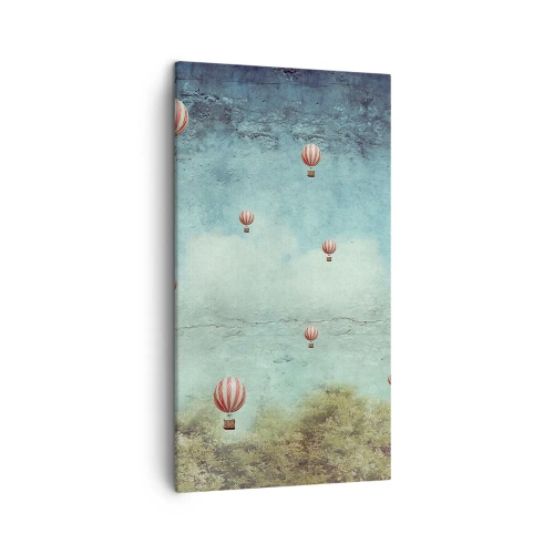 Bild auf Leinwand - Leinwandbild - Frei von der Hektik des Lebens - 45x80 cm