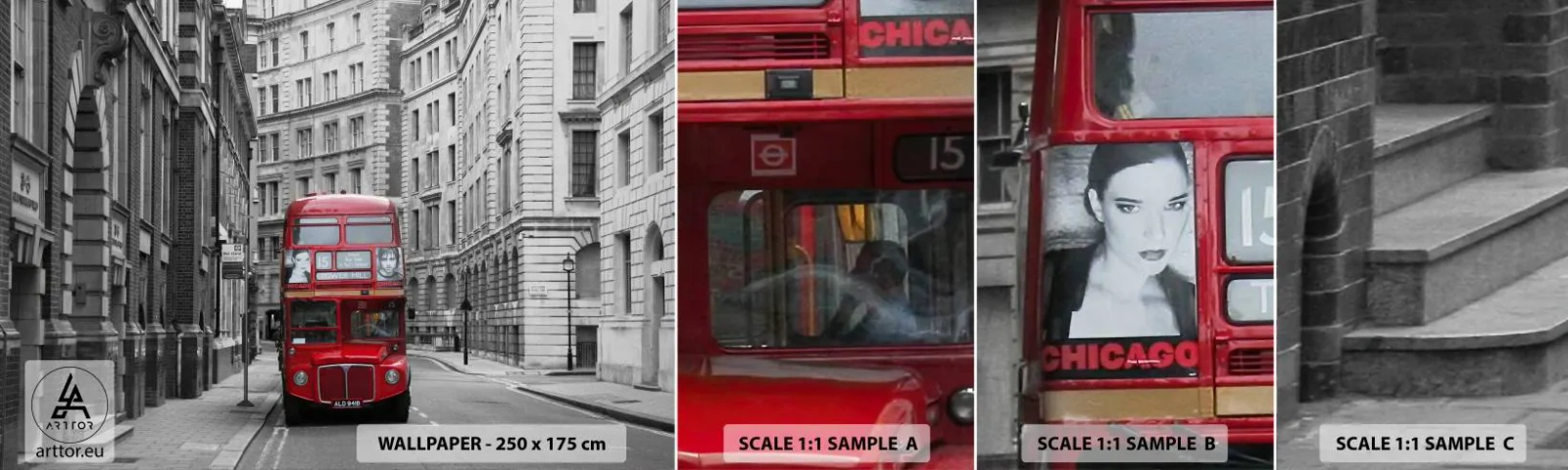 Fototapetenmuster Standard Eco - Der Alltag muss nicht grau sein - Stadt, London, Die Architektur - 100x30 cm