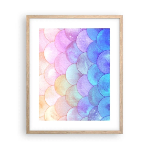 Poster in einem Rahmen aus heller Eiche - Perlenschuppe - 40x50 cm