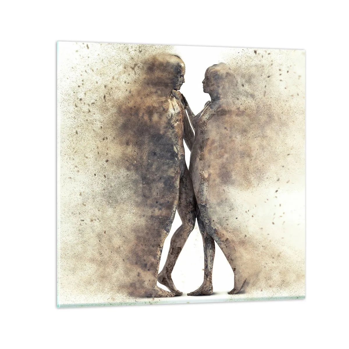 Glasbild - Bild auf glas - Sie erhoben sich aus dem Staub, um zu lieben - 40x40 cm