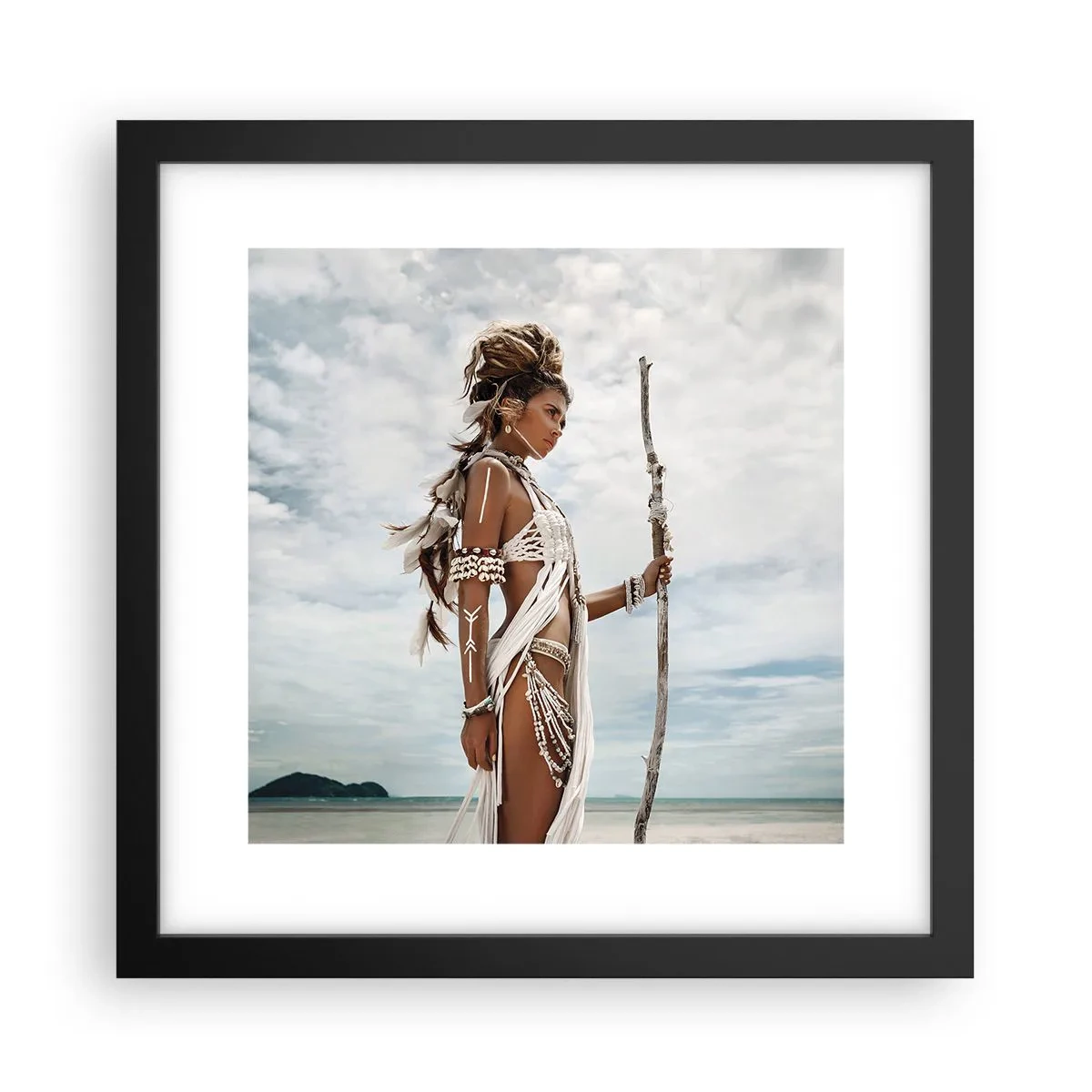 Poster in einem schwarzem Rahmen - Königin der Tropen - 30x30 cm