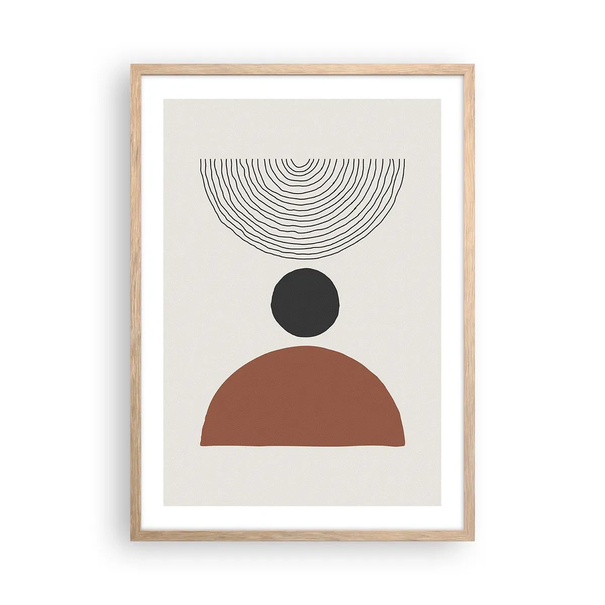 Poster in einem Rahmen aus heller Eiche - Das Zentrum der Aufmerksamkeit - 50x70 cm