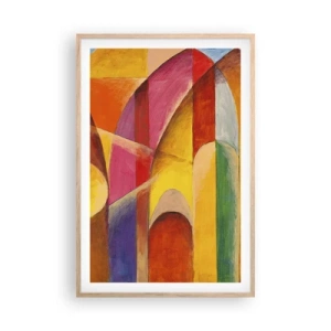 Poster in einem Rahmen aus heller Eiche - Kathedrale der Sonne - 61x91 cm