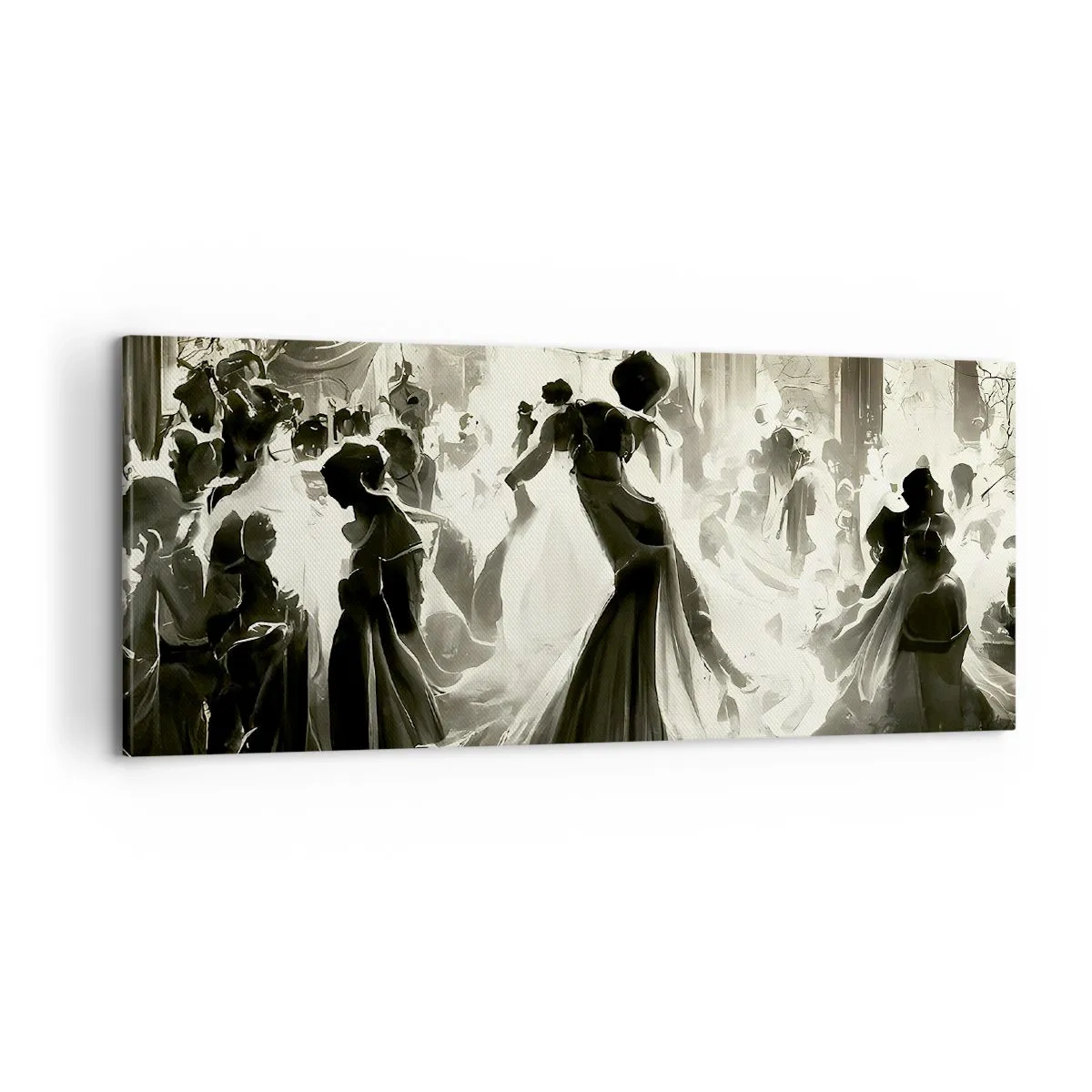 Bild auf Leinwand - Leinwandbild - Die große Maskerade - 100x40 cm