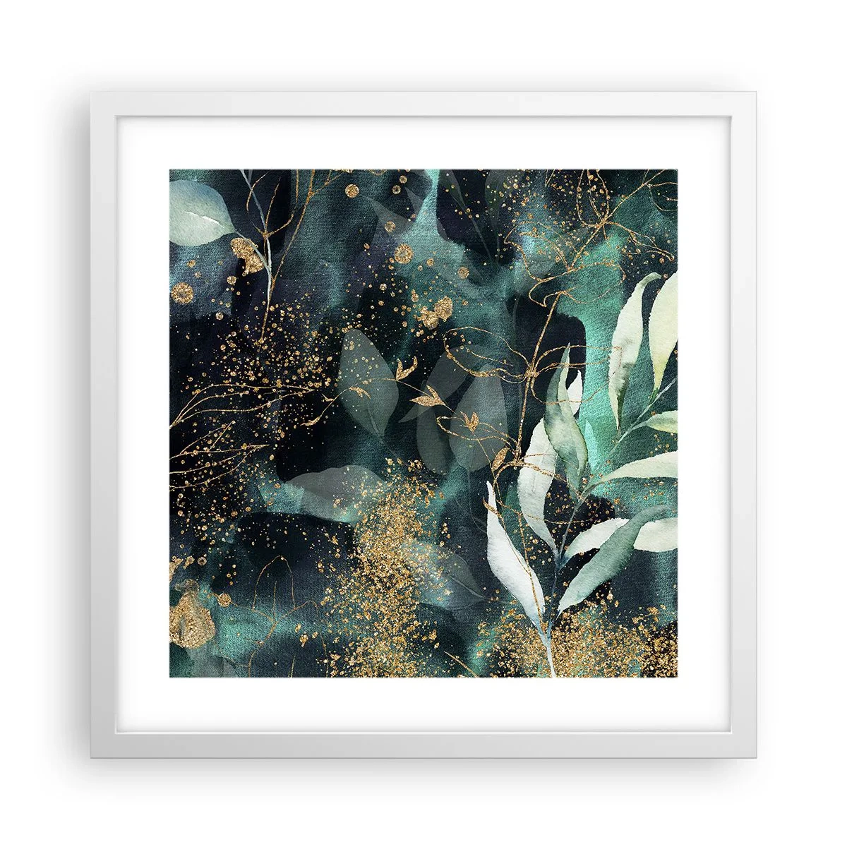 Poster in einem weißen Rahmen - Zaubergarten - 40x40 cm