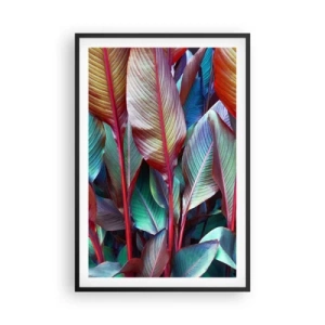 Poster in einem schwarzem Rahmen - Buntes Dickicht - 61x91 cm