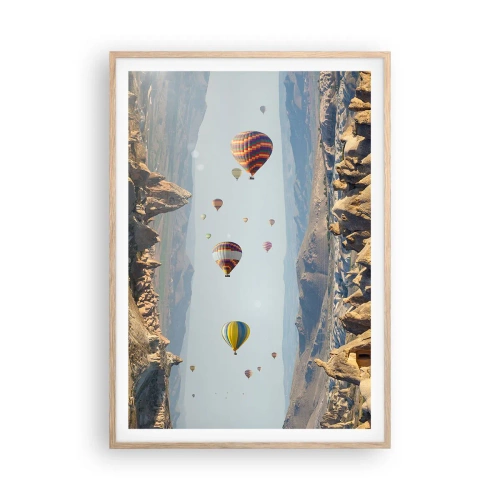 Poster in einem Rahmen aus heller Eiche - Hier ist alles möglich - 70x100 cm