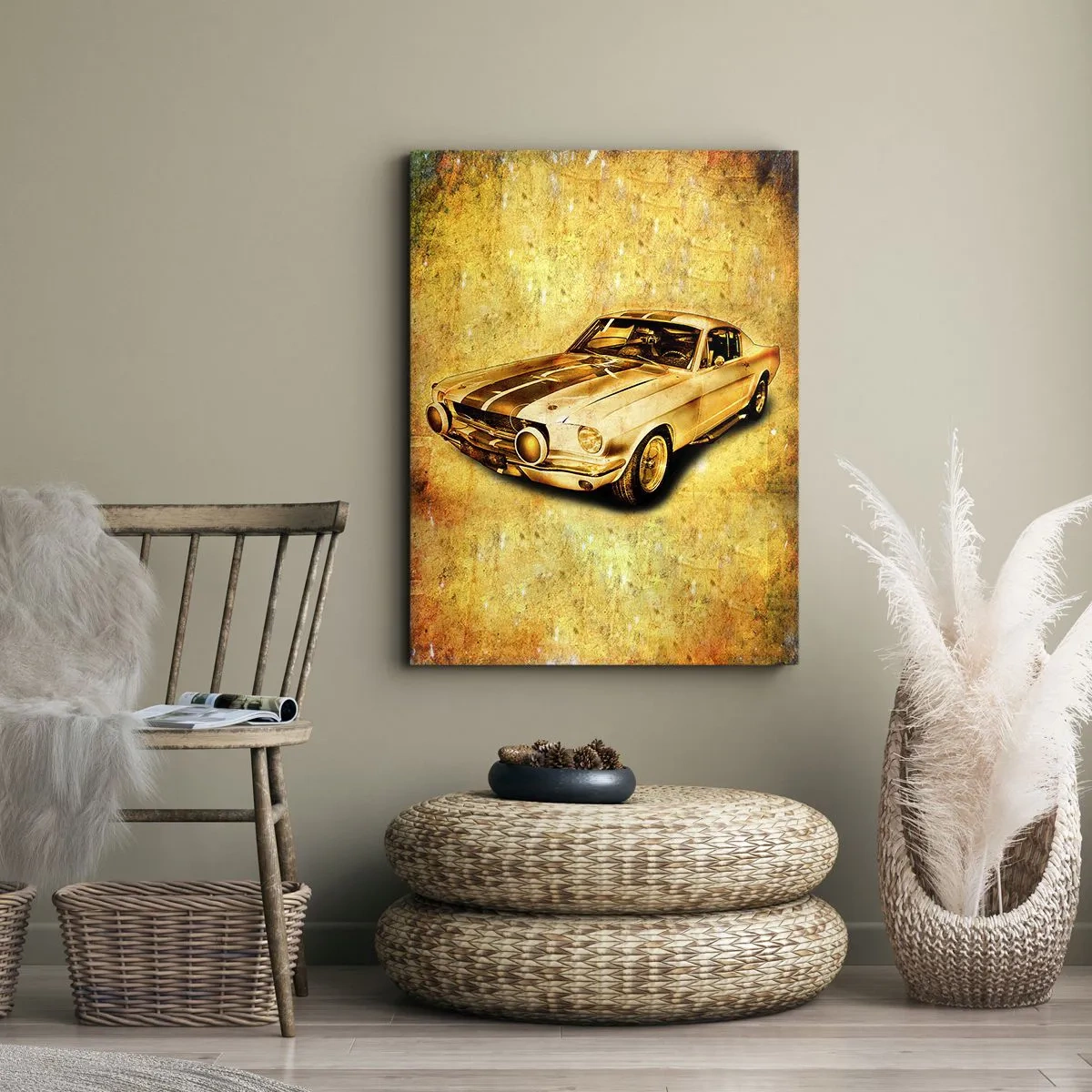 Bild auf Leinwand - Leinwandbild - Die verrückten 70er Jahre - 45x80 cm