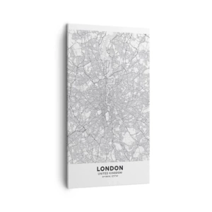 Bild auf Leinwand - Leinwandbild - Karte des Labyrinths von London - 45x80 cm
