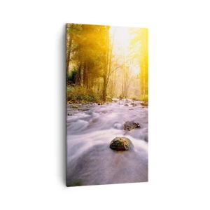 Bild auf Leinwand - Leinwandbild - Malachit im Silber- und Goldrahmen - 45x80 cm