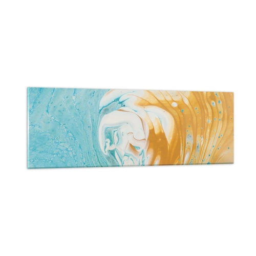 Glasbild - Bild auf glas - Pastellwirbel - 90x30 cm