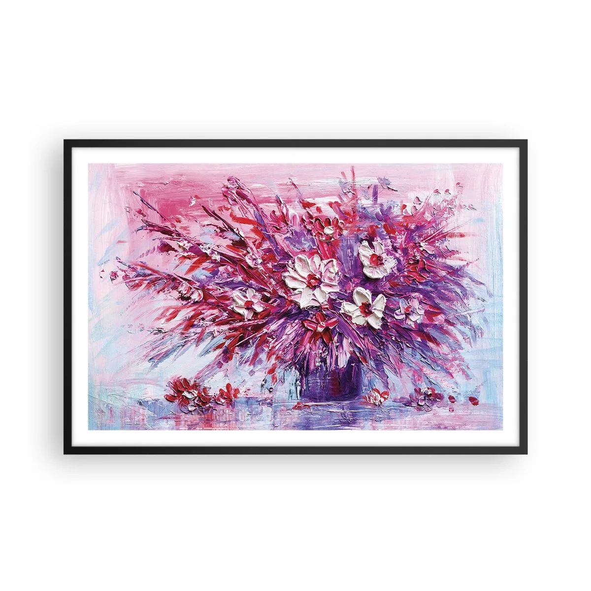 Poster in einem schwarzem Rahmen - Unschuld und Leidenschaft - 91x61 cm