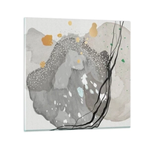 Glasbild - Bild auf glas - Organische Komposition - 60x60 cm