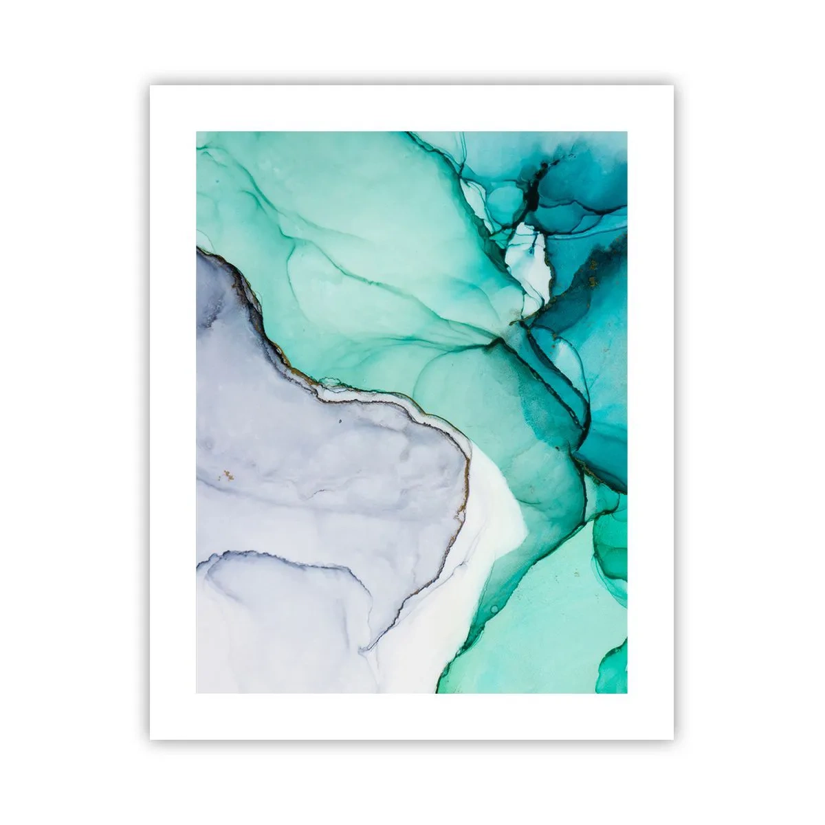 Poster - Eine Studie in Türkis - 40x50 cm