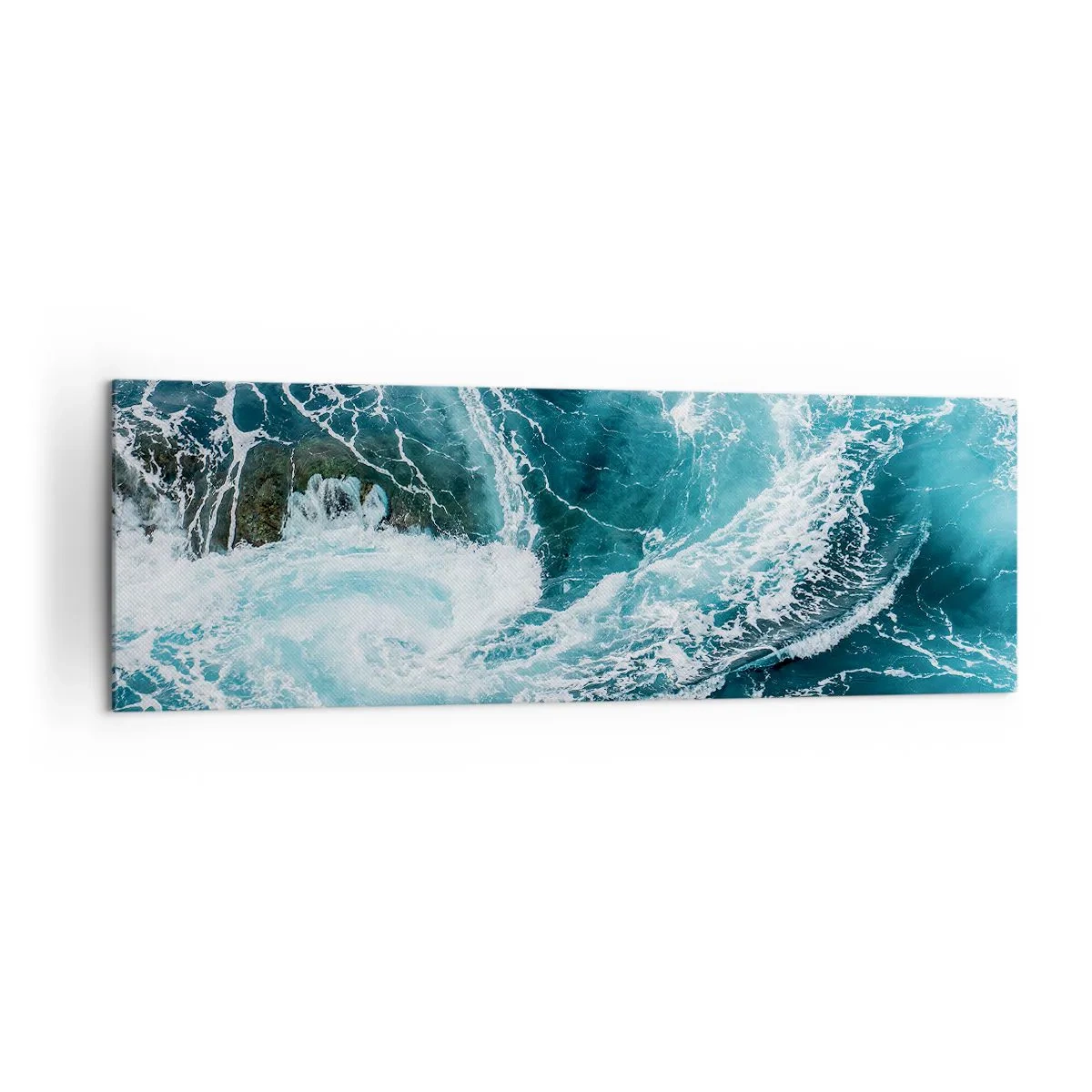 Bild auf Leinwand - Leinwandbild - Dynamischer Ozeanstrudel - 160x50cm - Das Tor zum Mittelpunkt der Erde - Moderne Wanddekoration für Wohnzimmer und Schlafzimmer ARTTOR