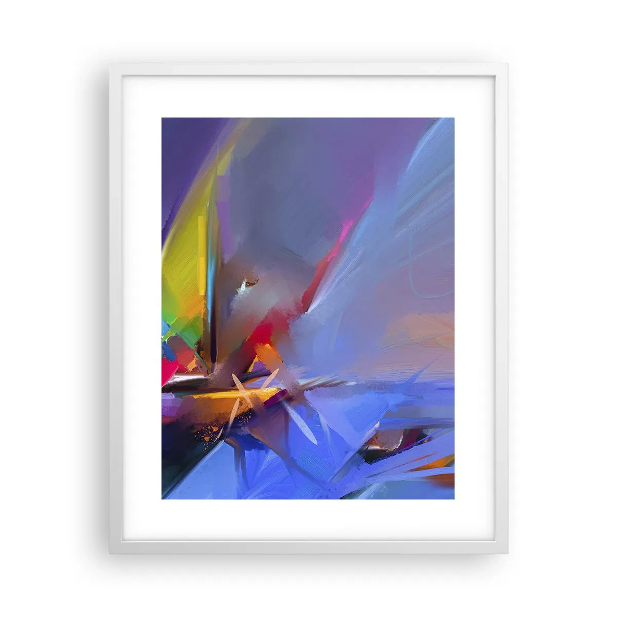 Poster in einem weißen Rahmen - Propeller wie ein Vogel - 40x50 cm