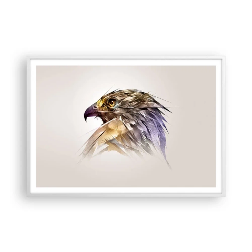 Poster in einem weißen Rahmen - Porträt eines Kriegers - 100x70 cm