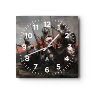 Wanduhr - Glasuhr - Mit oder auf einem Schild - 30x30 cm