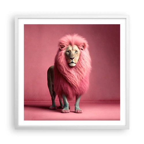 Poster in einem weißen Rahmen - Und du hast keine Angst mehr - 60x60 cm