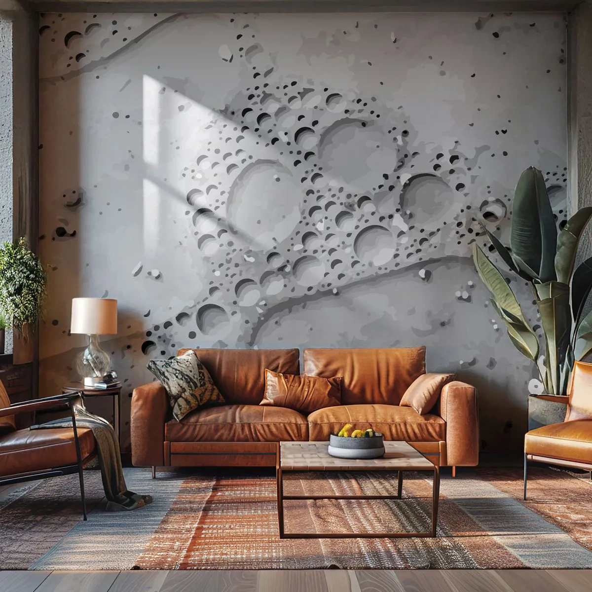 Fototapete Premium Sand - Modernes Blasenmuster in Grautönen - 100x70cm - Schaumpfad - Moderne Wanddekoration für Wohnzimmer und Schlafzimmer ARTTOR