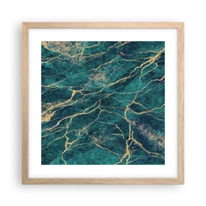 Poster in einem Rahmen aus heller Eiche - Goldmine - 40x40 cm