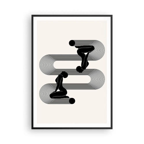 Poster in einem schwarzem Rahmen - Sinnliche Symmetrie - 70x100 cm