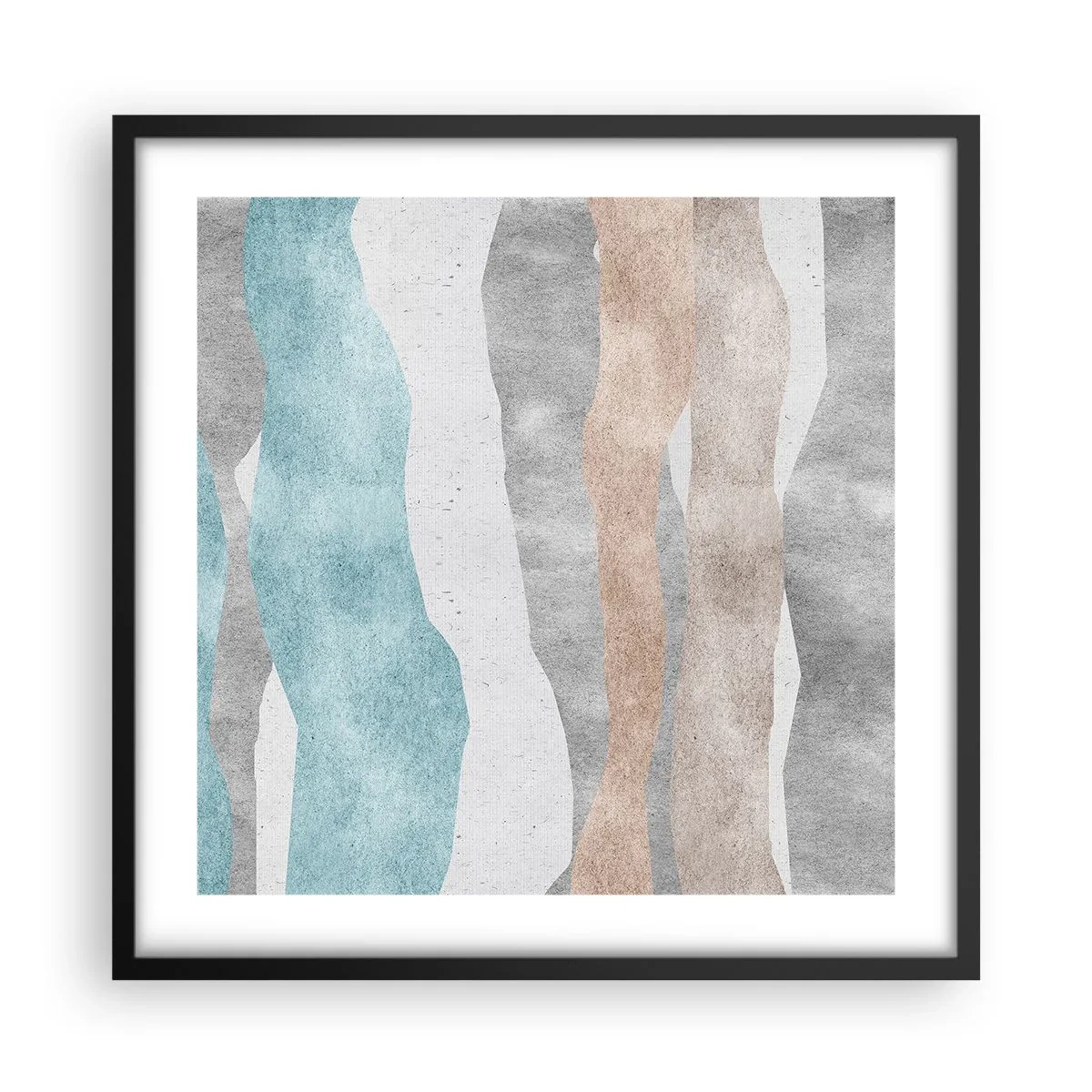 Poster in einem schwarzem Rahmen - Studie über Nähe - 50x50 cm