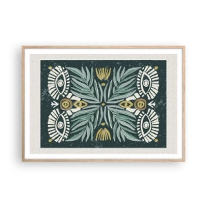 Poster in einem Rahmen aus heller Eiche - Wie ein Volksausschnitt - 100x70 cm