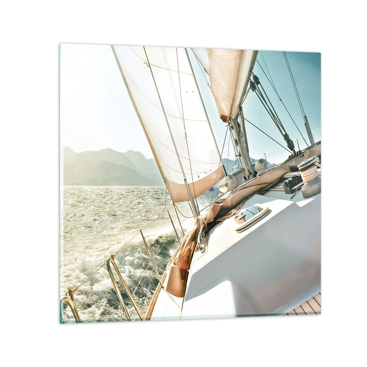 Glasbild - Bild auf glas - Unter vollen Segeln - 60x60 cm