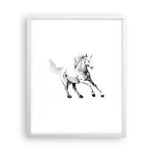 Poster in einem weißen Rahmen - Ungezähmte Seele - 40x50 cm