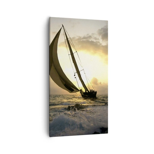 Bild auf Leinwand - Leinwandbild - Mit dem Wind und gegen den Wind - 55x100 cm