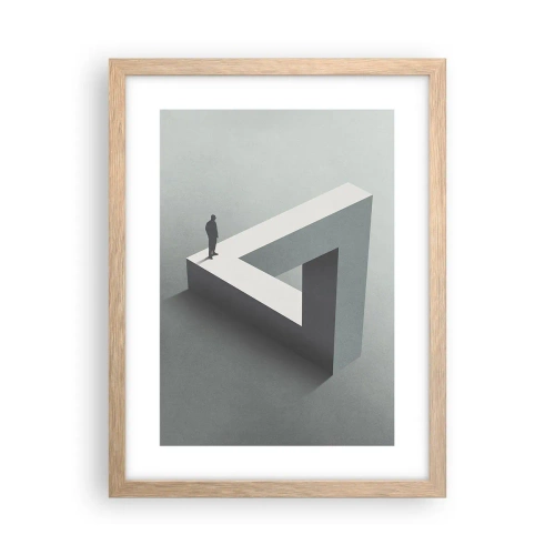 Poster in einem Rahmen aus heller Eiche - Es ist also doch möglich - 30x40 cm