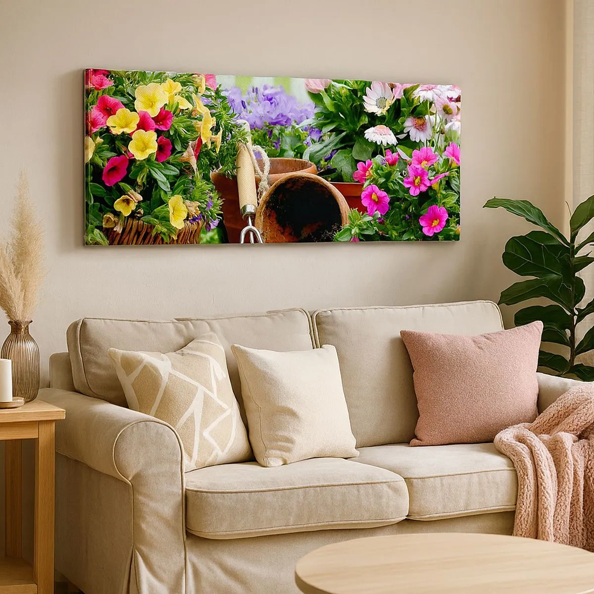 Bild auf Leinwand - Leinwandbild - Zosias Garten - 100x40 cm