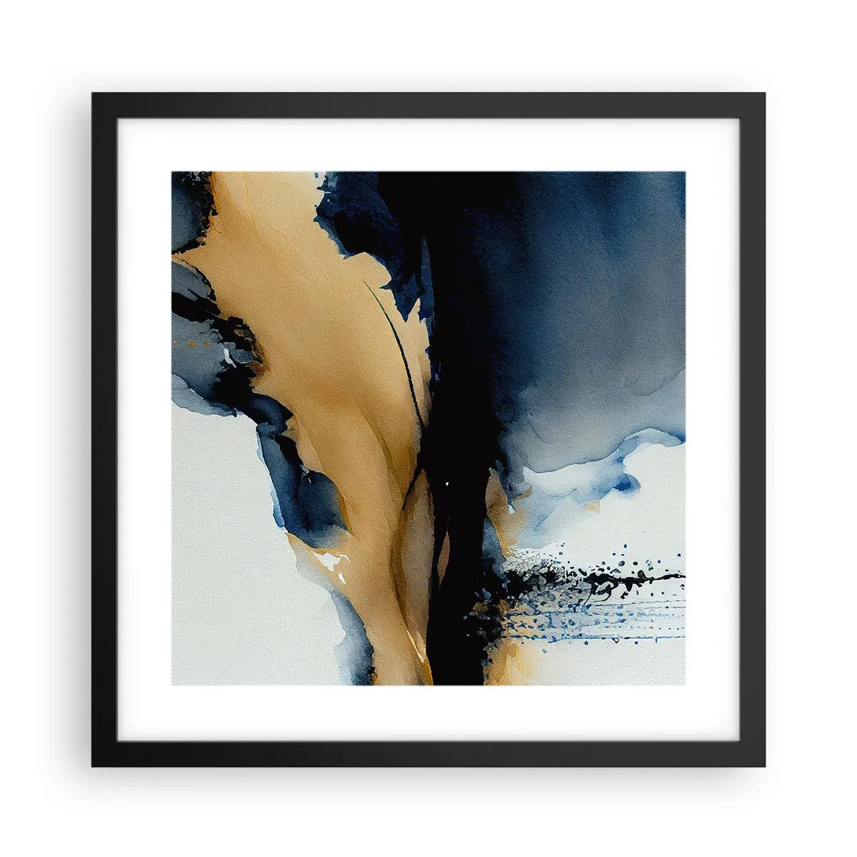 Poster in einem schwarzem Rahmen - Hinter dem Vorhang - 40x40 cm