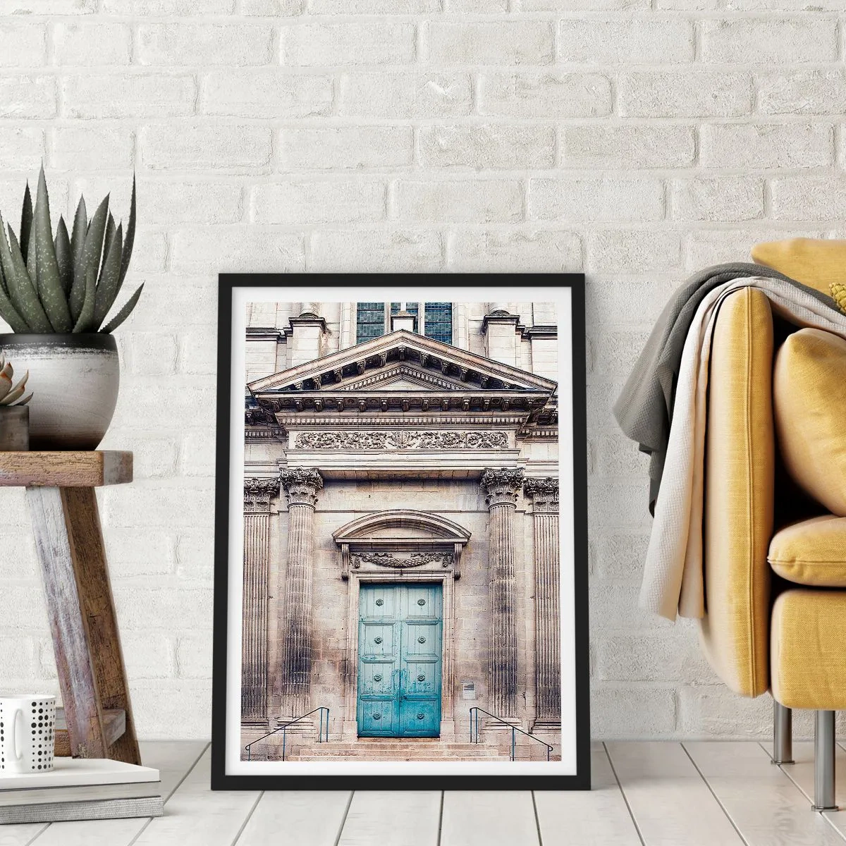 Poster in einem schwarzem Rahmen - Tor zur Geisterwelt - 50x70cm - Tor zur Welt des Geistes - Moderne Wanddekoration für Wohnzimmer und Schlafzimmer ARTTOR