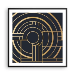 Poster in einem schwarzem Rahmen - Wendungen der Dinge - 60x60 cm