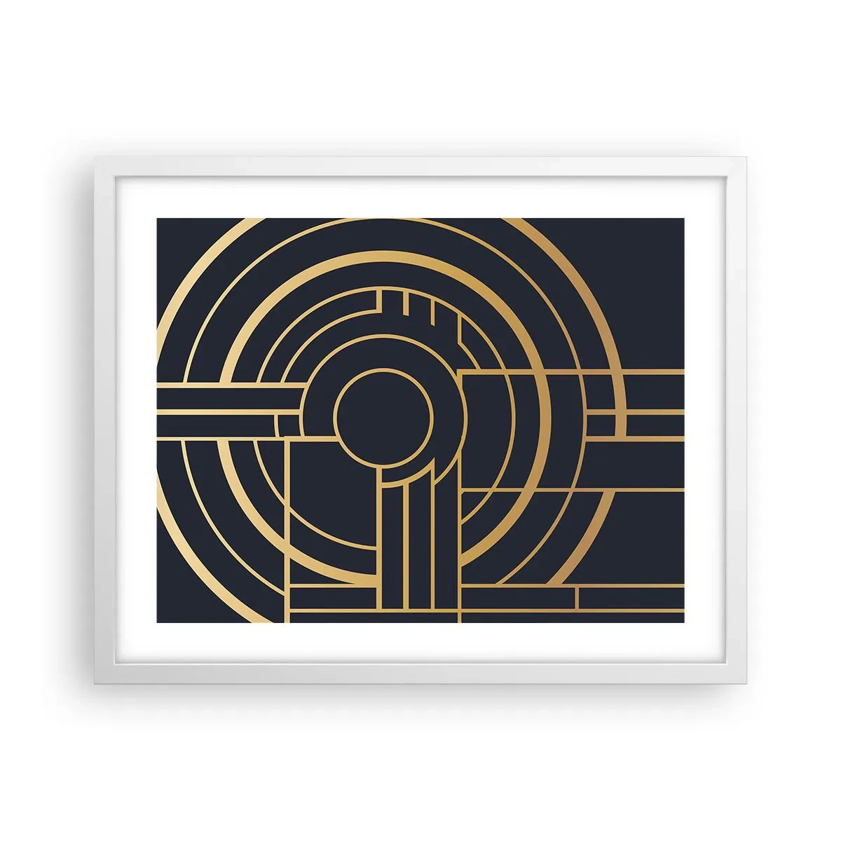 Poster in einem weißen Rahmen - Wendungen der Dinge - 50x40 cm