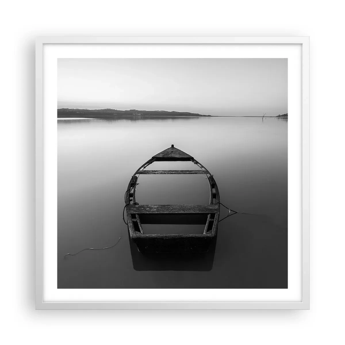 Poster in einem weißen Rahmen - Sehnsucht und Melancholie - 60x60 cm