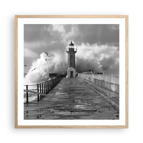 Poster in einem Rahmen aus heller Eiche - Furchtlos - 60x60 cm