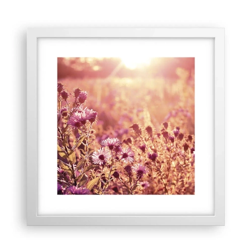 Poster in einem weißen Rahmen - Bevor der Sommer vorbei ist - 30x30 cm