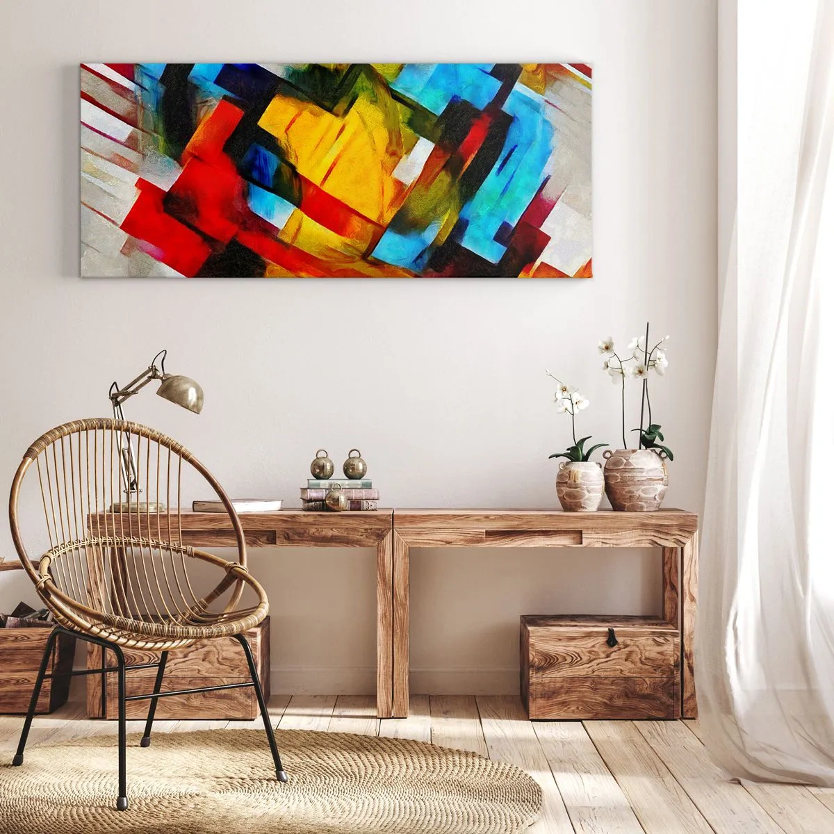 Bild auf Leinwand - Leinwandbild - Ein bunter Interleaver - 100x40 cm