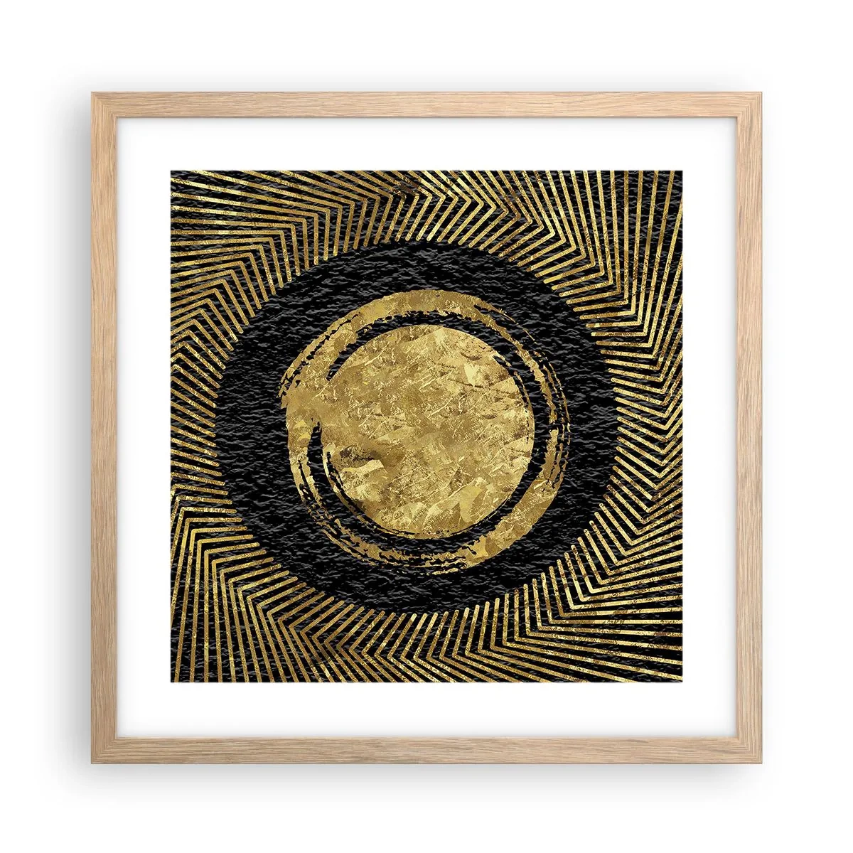 Poster in einem Rahmen aus heller Eiche - Glamour-Komposition - 40x40 cm